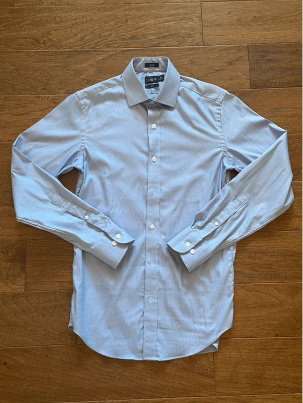 J.Crew Tech Men’s XS Slim Fit Light Blue Long Sleeve Dress Shirt
